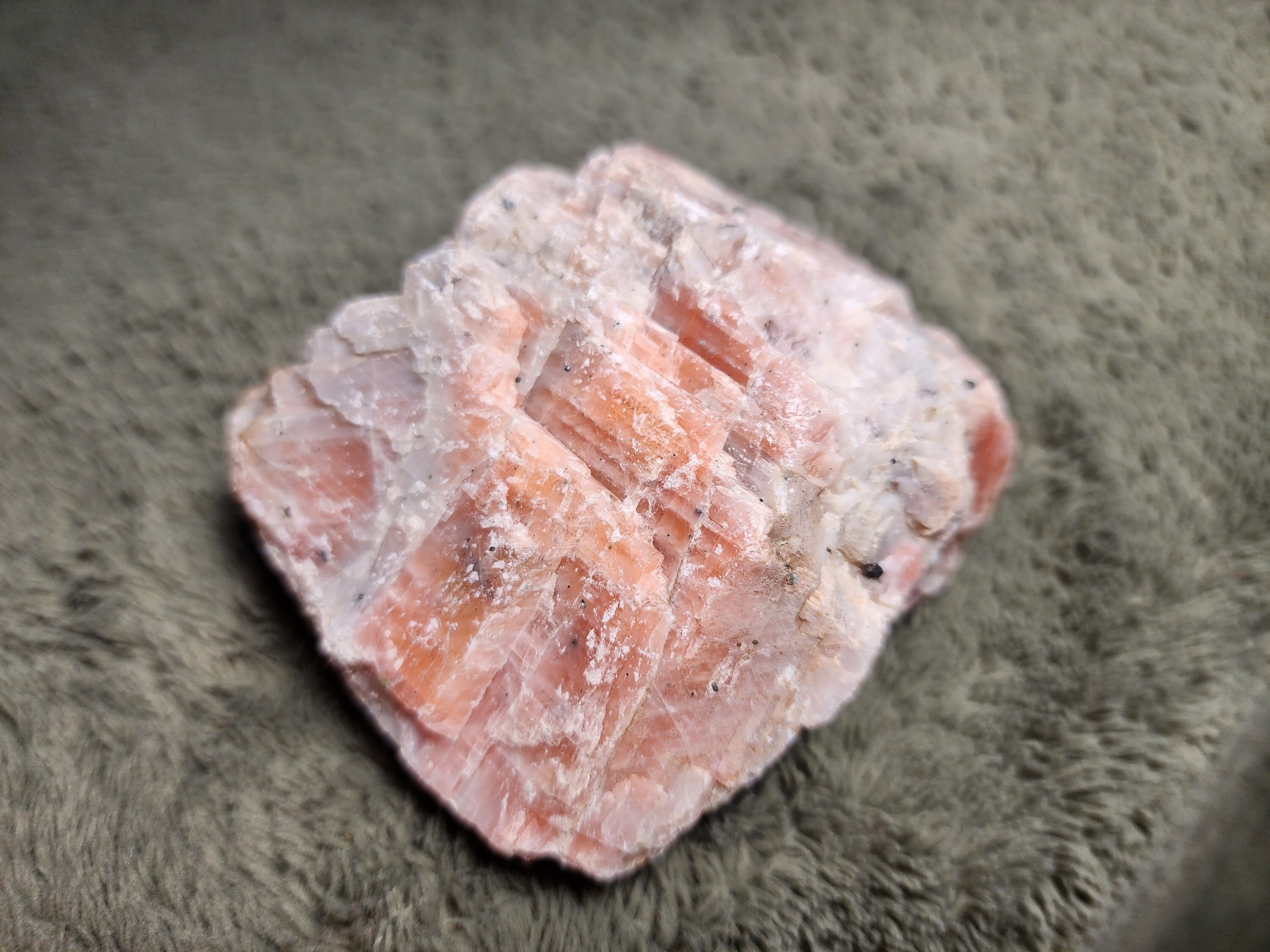 Salmon Calcite from Franklin, NJ