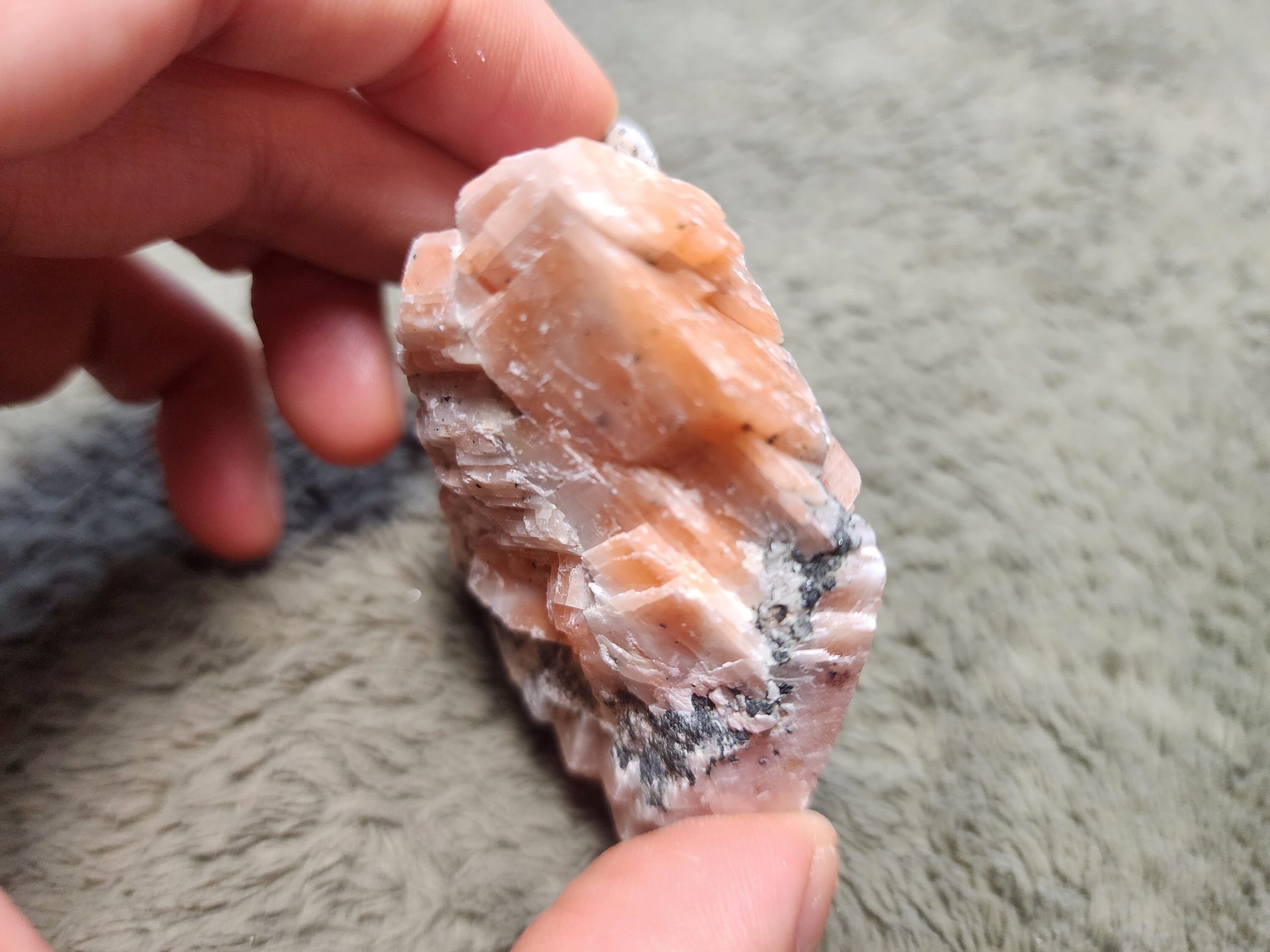 Salmon Calcite from Franklin, NJ