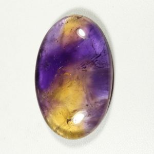 Yellow Purple Ametrine Cabochon Oval Shape rotated