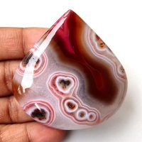 Texture Pink Onyx Agate Cabochon Heart Shape Natural Gemstone 241 Cts