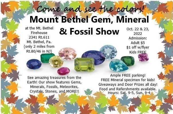 Mount Bethel Gem, & Mineral Fossil Show