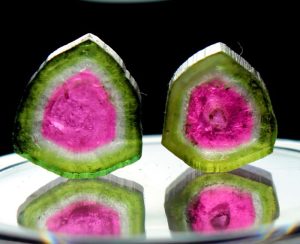 watermelon tourmaline slices