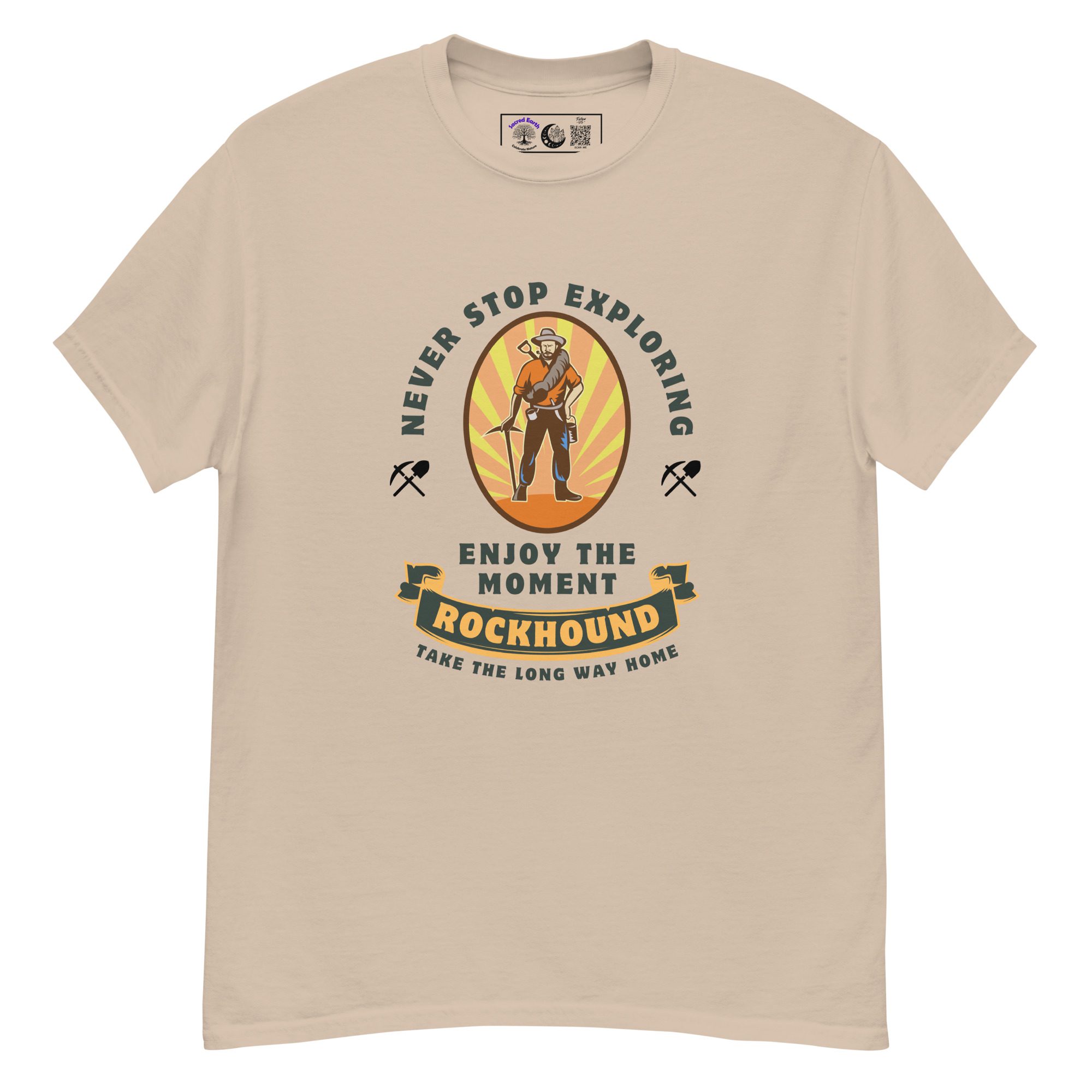 T-Shirt - Never Stop Exploring - Light Unisex classic rockhound t-shirt