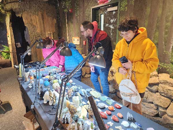 Sacred Earth customers at a mineral show